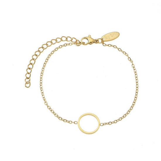 Armband edelstaal circle goud