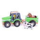 Houten tractor met aanhanger